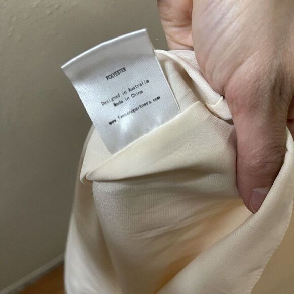 NEW! Fame X Partners Peach bell sleeve maxi dress size US 8 -Flawed- - Picture 9 of 13